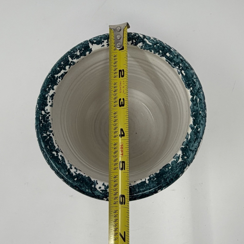 Contemporary Pottery LTD Oregon Vase Hand Painted Grapes Teal Spatterware - Picture 12 of 12